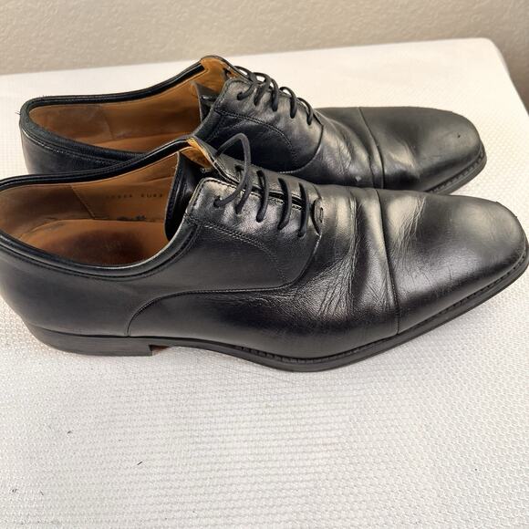 Magnanni Black Cap Toe Oxfords Shoes, Made‎ in Spain, Men\'s Size 10 D main image 10